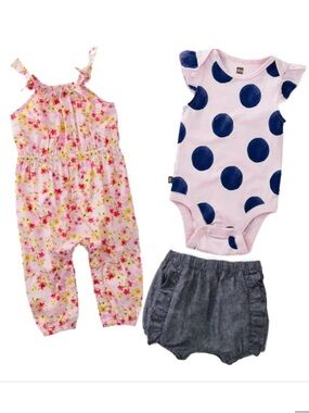 🌿Tea Collection Bundle - Bodysuit, Romper & Bloomers [9-12M]🌿